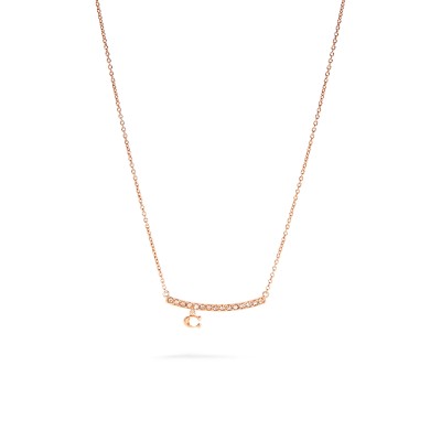 COACH SIGNATURE PAVÉ BAR NECKLACE 91431